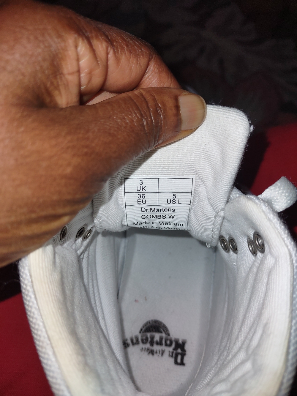 Dr. Martens White High-Top Sneakers Size 5 - Picture 7 of 8